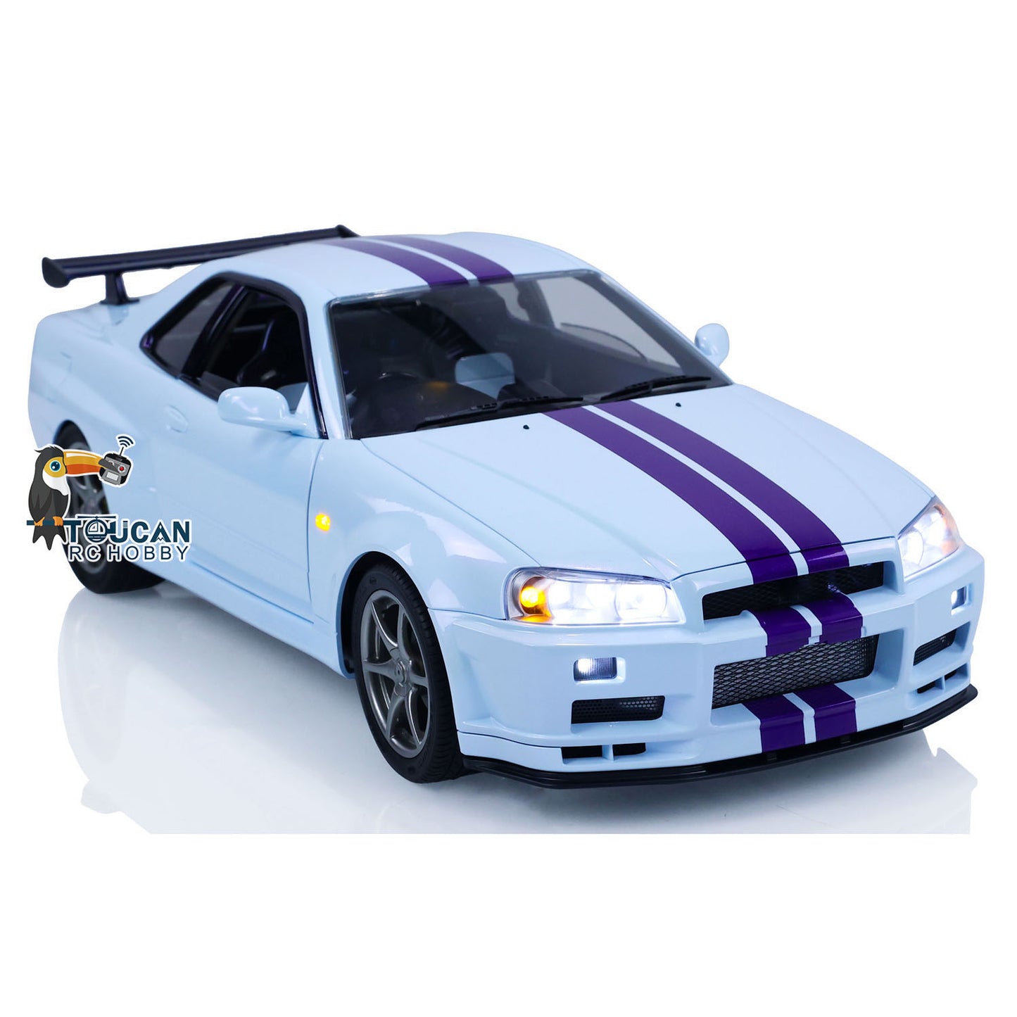 US STOCK Capo 4WD 1/8 RC Racing Car R34 4x4 High Speed Metal RTR Drift Cars Sound Smoking