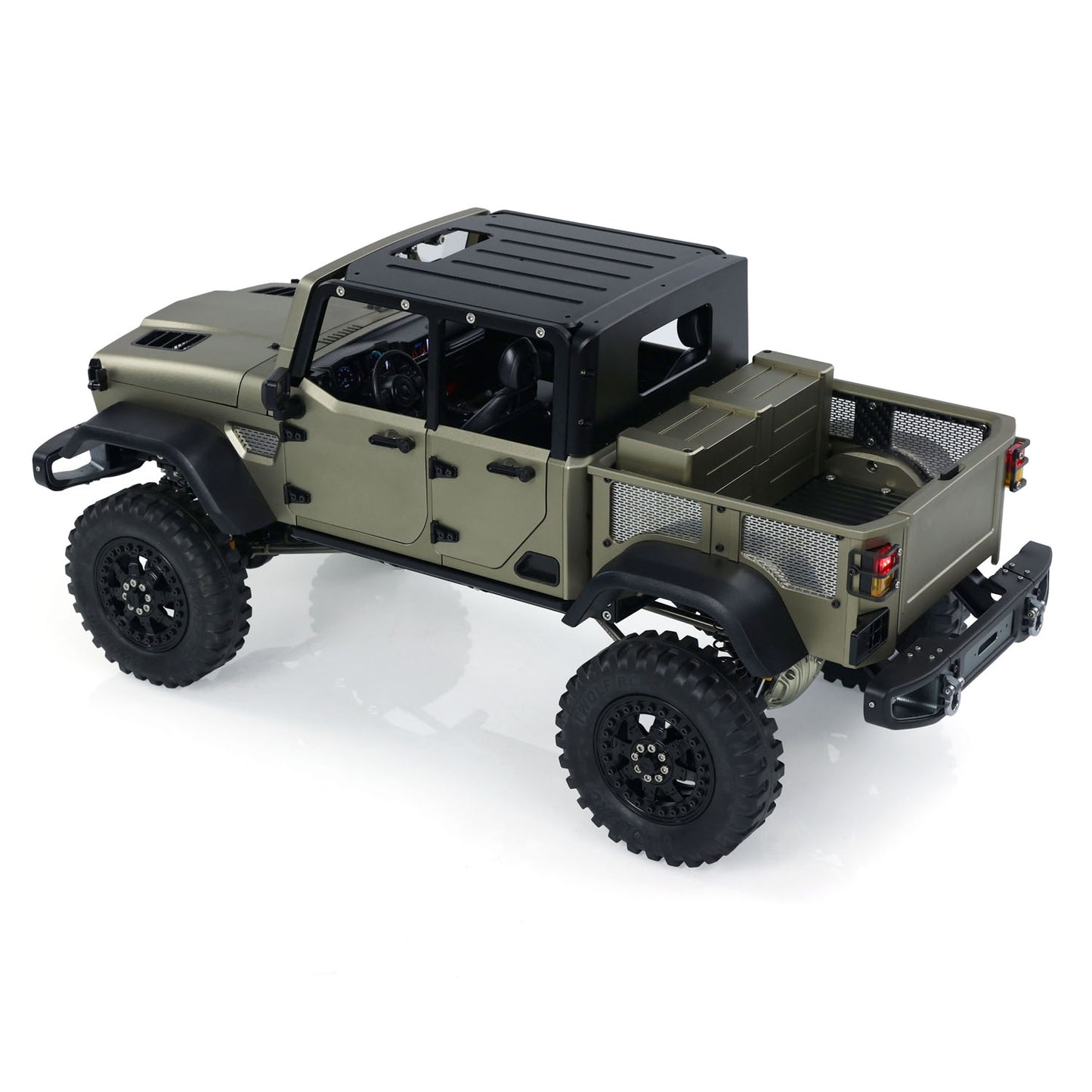 RTR TWOLF 1/10 TW-715 RC Off-road Metal Crawler Climb Truck Sounds Lights Smoke