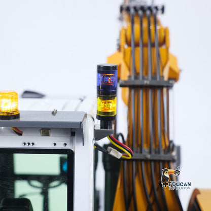 1/14 Remote Control Hydraulic Wheeled Excavator 7CH Valves 2WD/4WD Metal RC Digger RTR Axle Lock Flysky PL18EV Lite Light System