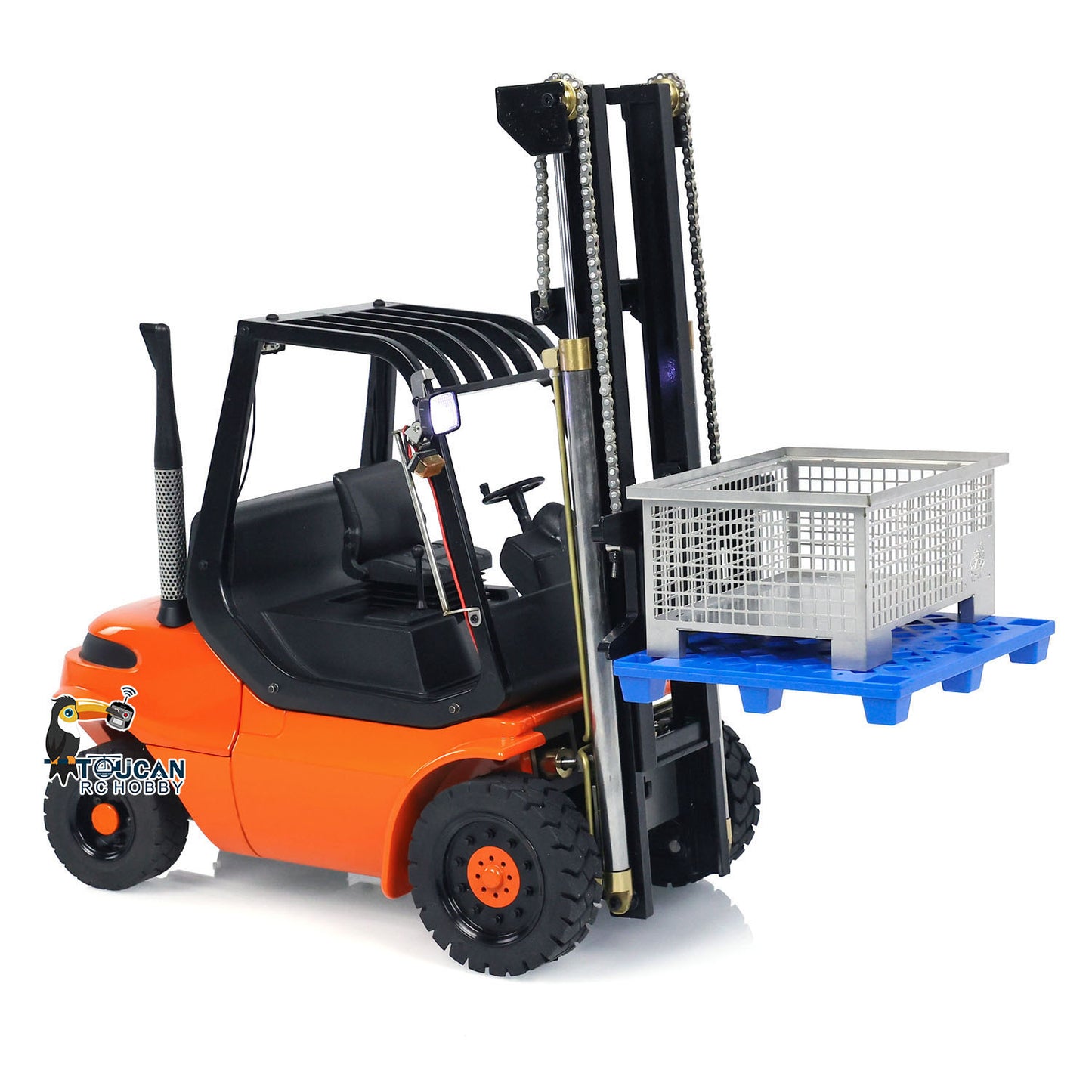 1/14 Hydraulic RC Forklift Wheeled Transfer Car Metal Construction Vehicles