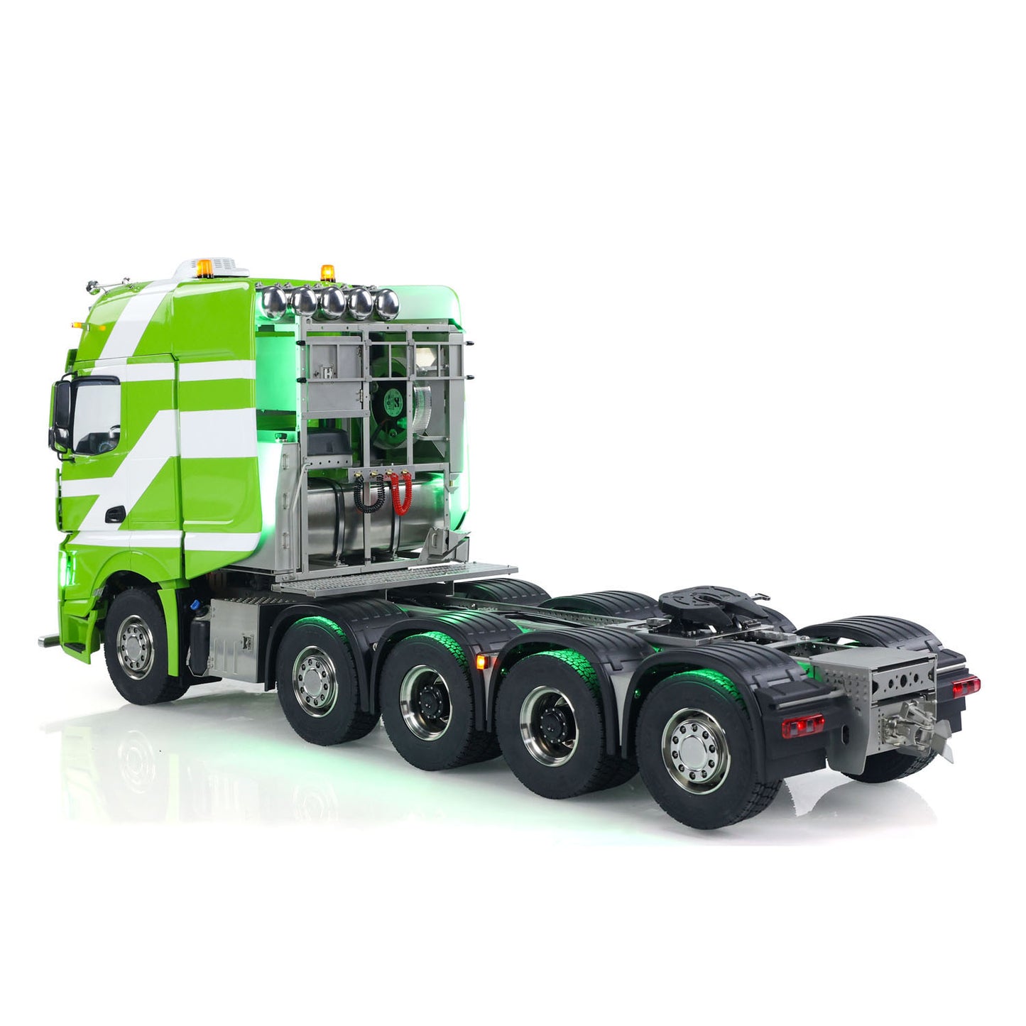 Unitru-01 3363 1/14 RC Tractor Truck Remote Control Lorry Car 10*10 Metal Chassis Smoke ST8 Radio Differential Lock RTR Light Multimedia Display Screen