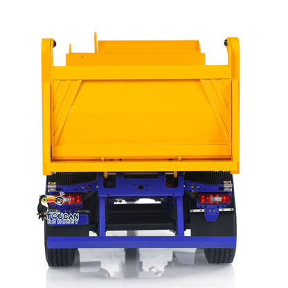 LESU Metal 1/14 2-Axle RC Hydraulic Trailers Electric Self-dumping Full Trailer