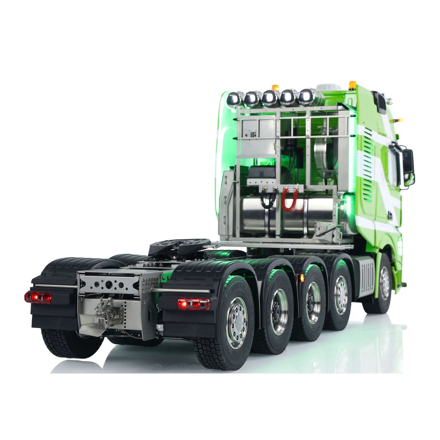 Unitru-01 3363 1/14 RC Tractor Truck Remote Control Lorry Car 10*10 Metal Chassis Smoke ST8 Radio Differential Lock RTR Light Multimedia Display Screen