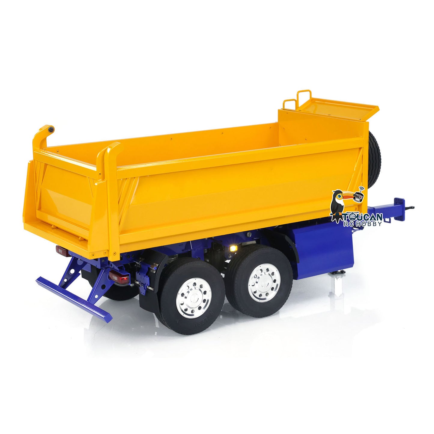 LESU Metal 1/14 2-Axle RC Hydraulic Trailers Electric Self-dumping Full Trailer