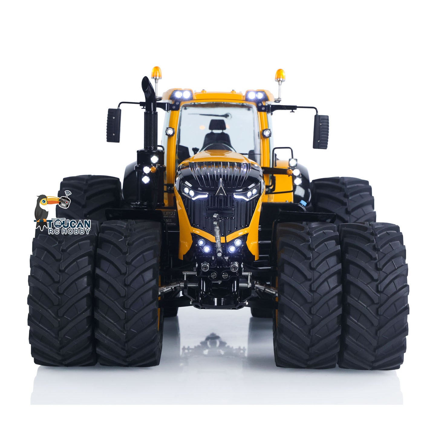 LESU 4x4 90% Metal Body 1/14 RC Hydraulic Tractor AOUE 1050 Radio Controlled Agricultural Vehicle Light Smoking Simulation Sound