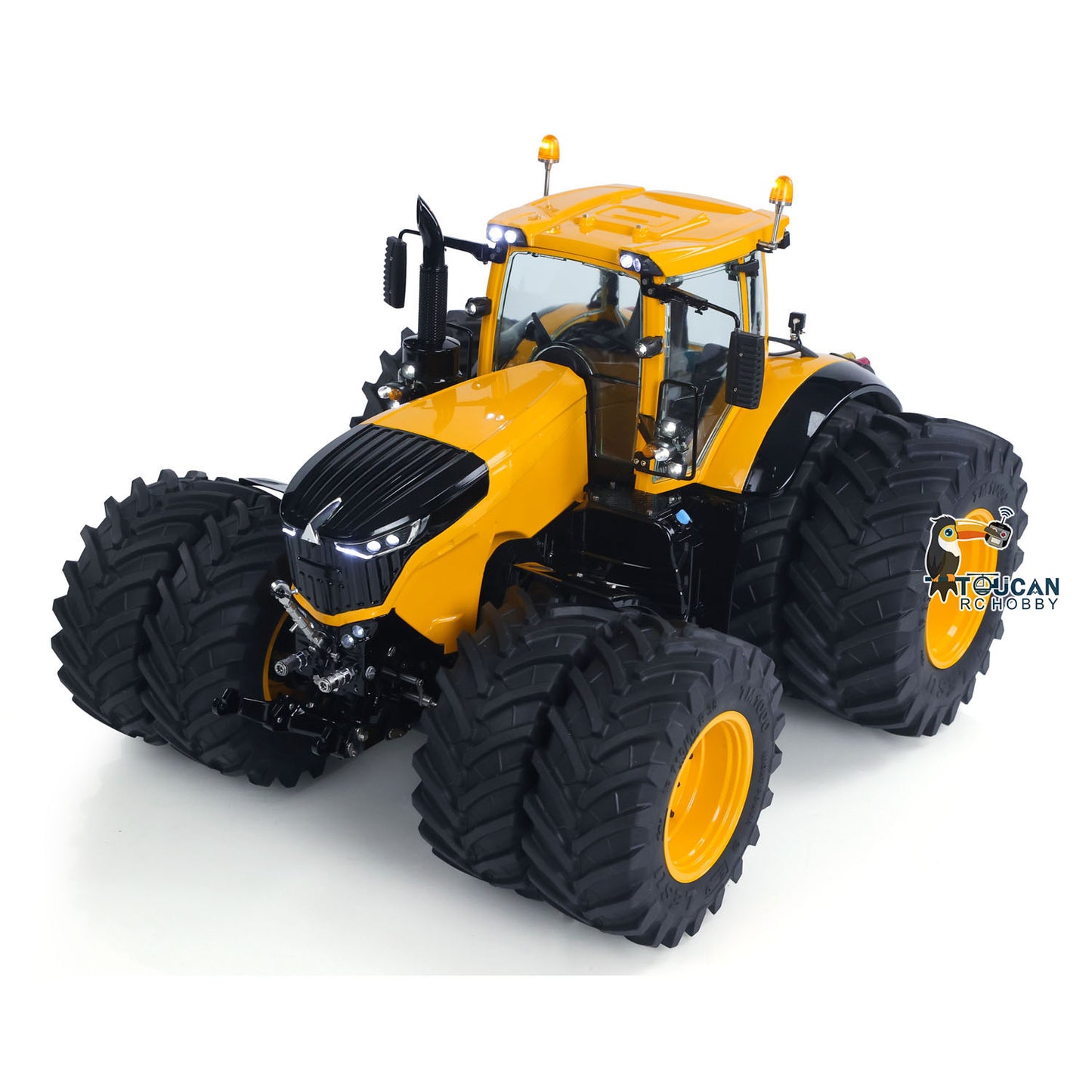 LESU 4x4 90% Metal Body 1/14 RC Hydraulic Tractor AOUE 1050 Radio Controlled Agricultural Vehicle Light Smoking Simulation Sound