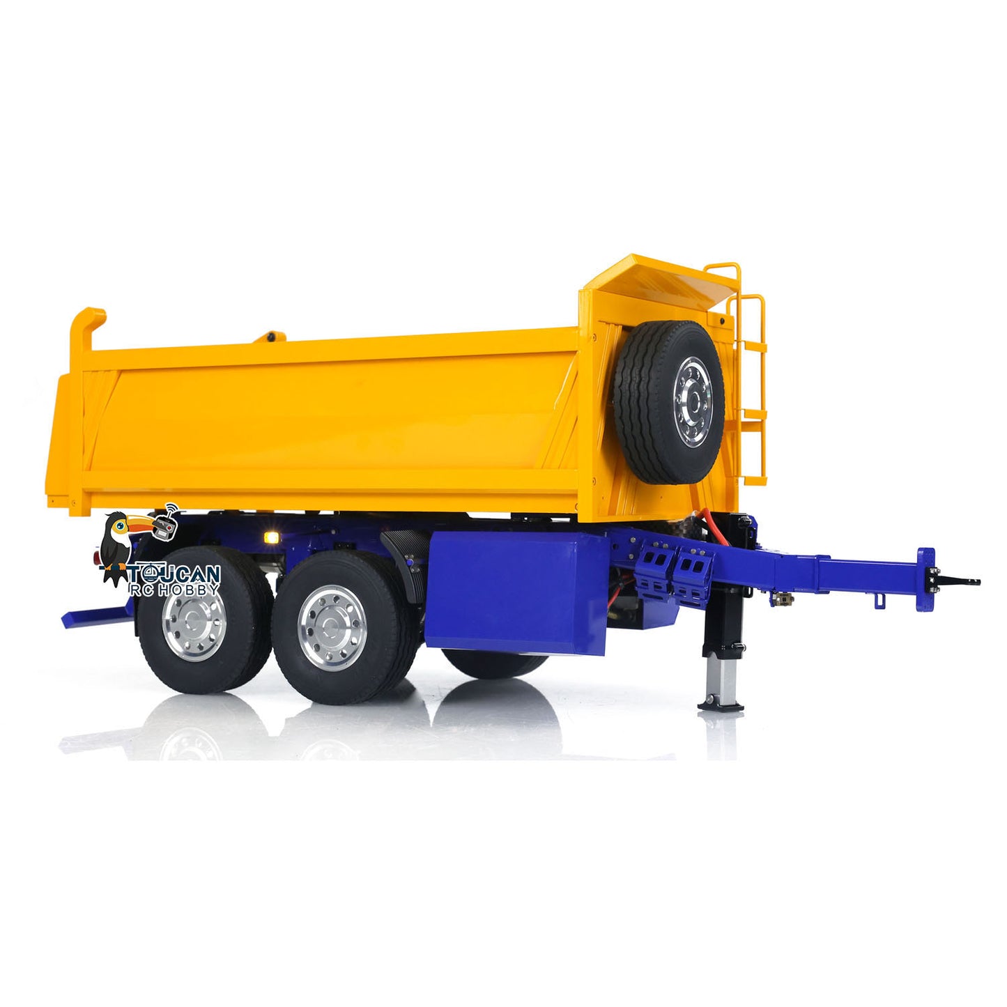 LESU Metal 1/14 2-Axle RC Hydraulic Trailers Electric Self-dumping Full Trailer