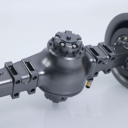 1/14 Metal Wheel Side Reduction Front/Rear Axles Differential Lock for 1/14 RC Articulated Truck E450C Radio Control Hydraulic Loader ZW370 JDM-198