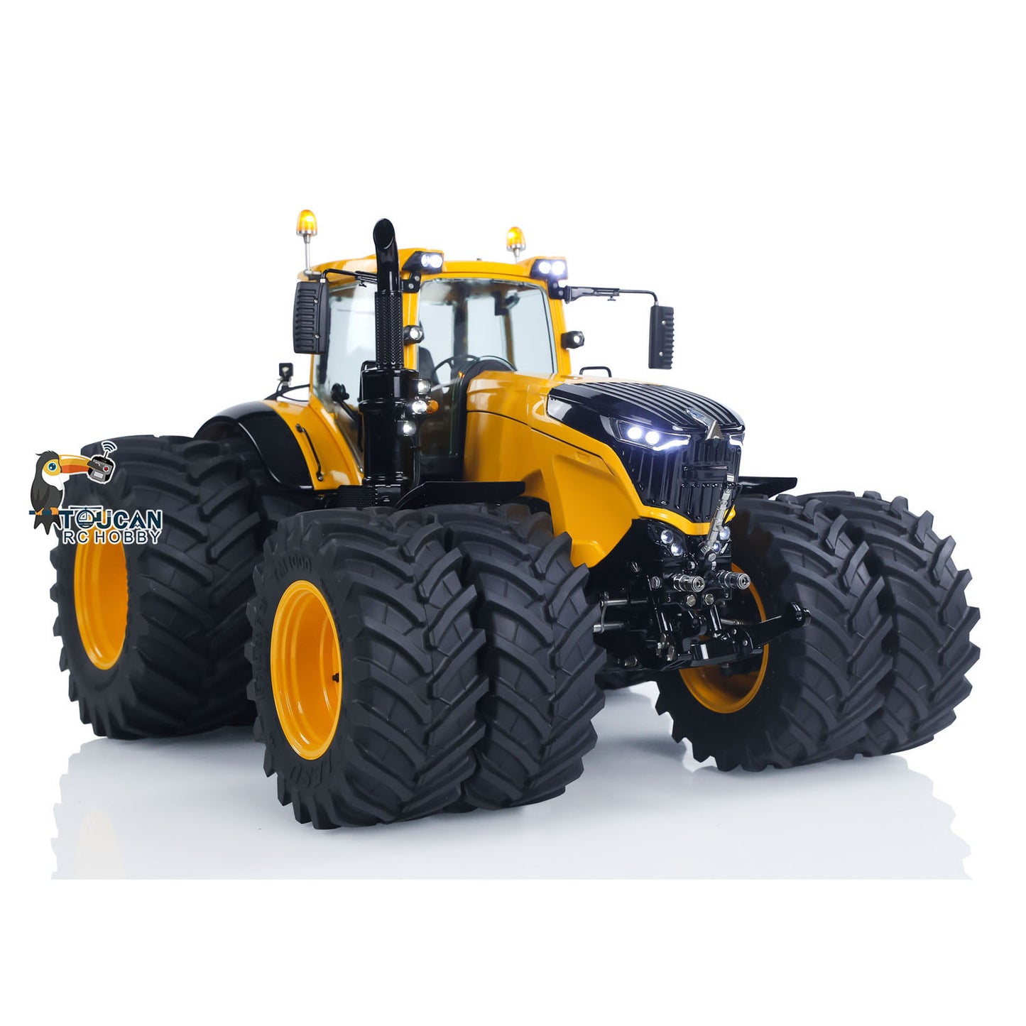 LESU 4x4 90% Metal Body 1/14 RC Hydraulic Tractor AOUE 1050 Radio Controlled Agricultural Vehicle Light Smoking Simulation Sound