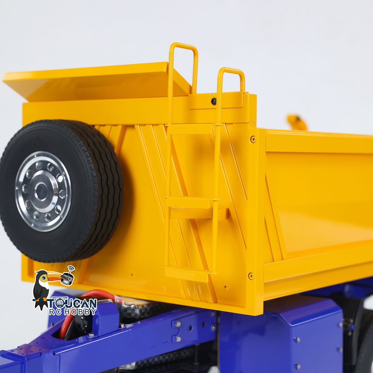 LESU Metal 1/14 2-Axle RC Hydraulic Trailers Electric Self-dumping Full Trailer