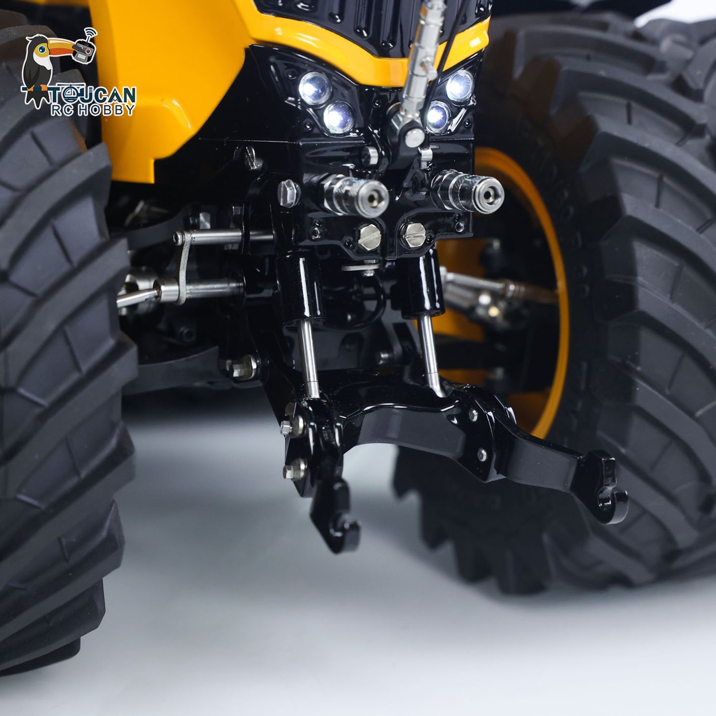 LESU 4x4 90% Metal Body 1/14 RC Hydraulic Tractor AOUE 1050 Radio Controlled Agricultural Vehicle Light Smoking Simulation Sound