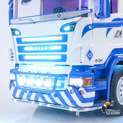 Unitru 04 10x10 Metal Chassis SC 3Speed 1/14 RC Tractor Truck RTR Smoke Light Sound ST8 Radio Battery