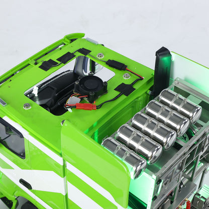 Unitru-01 3363 1/14 RC Tractor Truck Remote Control Lorry Car 10*10 Metal Chassis Smoke ST8 Radio Differential Lock RTR Light Multimedia Display Screen