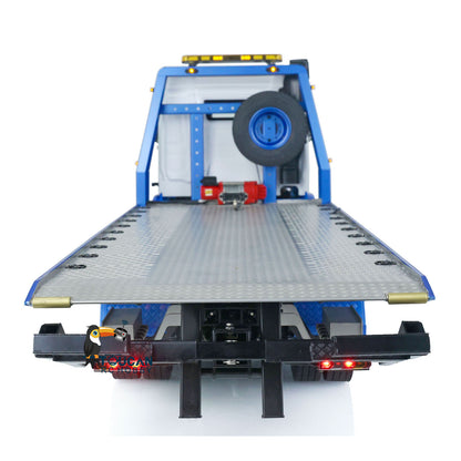 JDMODEL-196 1/14 4x4 Metal RC Hydraulic Flatbed Tow Truck