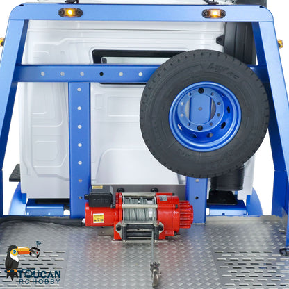 JDMODEL-196 1/14 4x4 Metall montiert lackiert RC RTR hydraulischer Pritschenwagen Abschleppwagen Bergungsfahrzeug