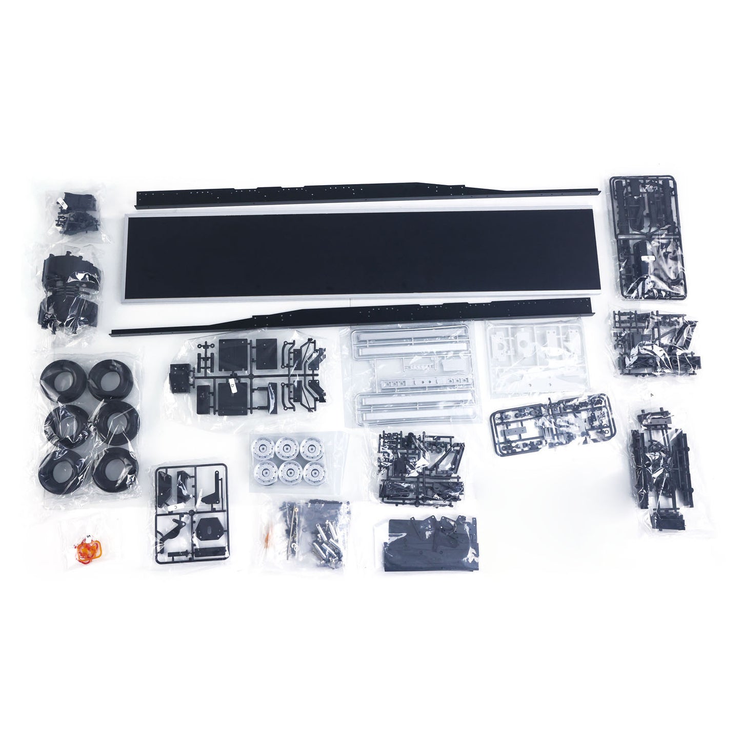 US STOCK TOUCAN RC Chassis Flatbed Semi Trailer for DIY TAMIYA Model 1/14 Tractor Truck