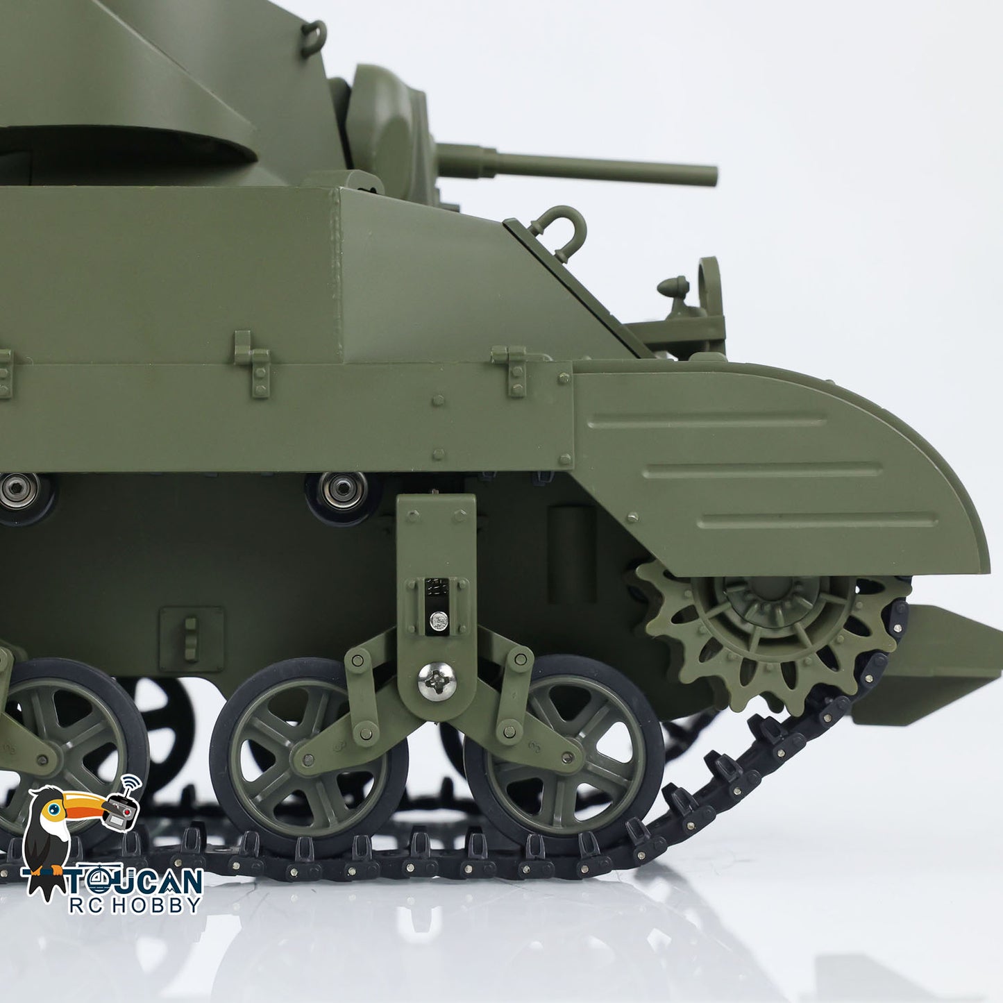 Char RTR à l'échelle 1/16 US Stuart M5A1 Char léger britannique VI à grande vitesse Son Lumières