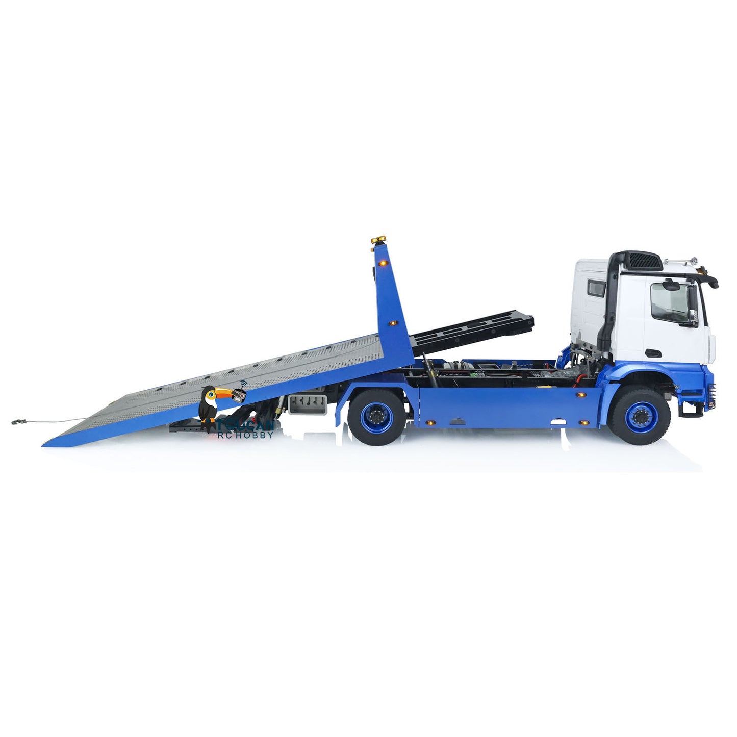 JDMODEL-196 1/14 4x4 Metal RC Hydraulic Flatbed Tow Truck