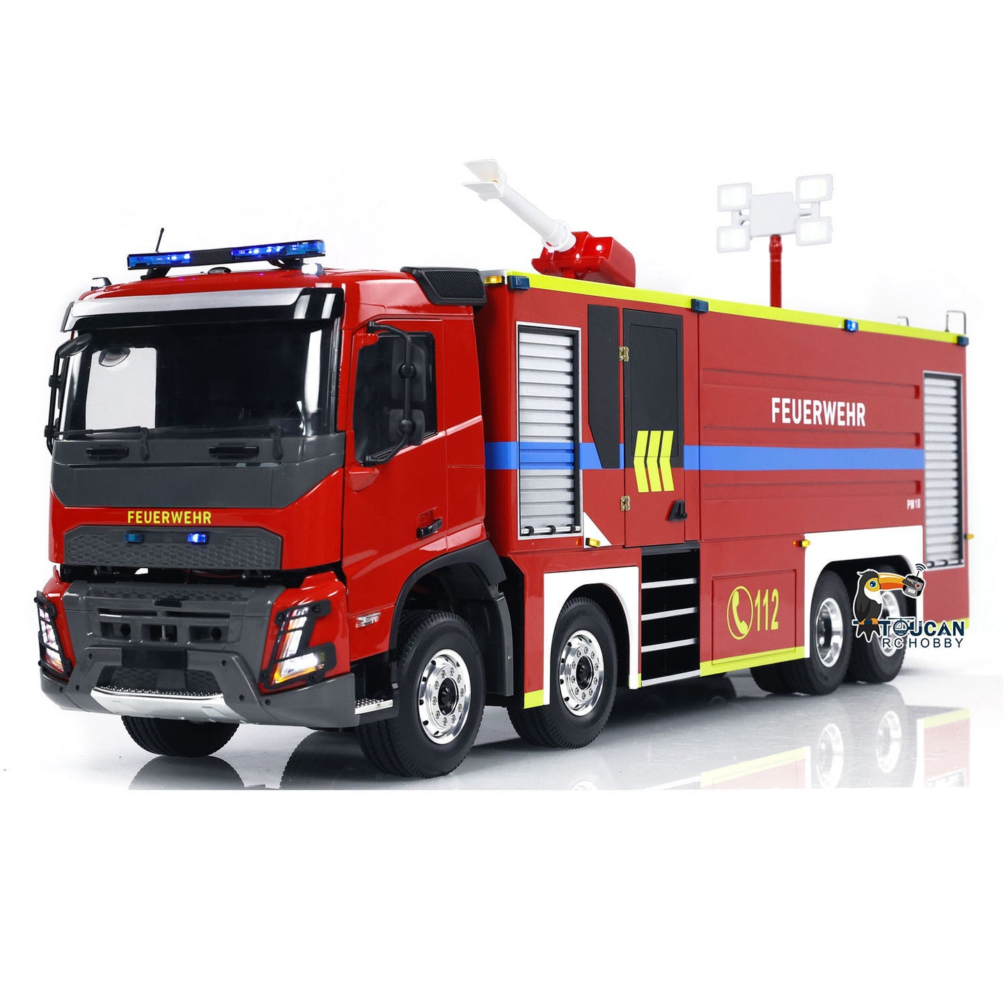 1/14 Ferngesteuertes Feuerwehrauto 8x4 RC Feuerwehrmodell