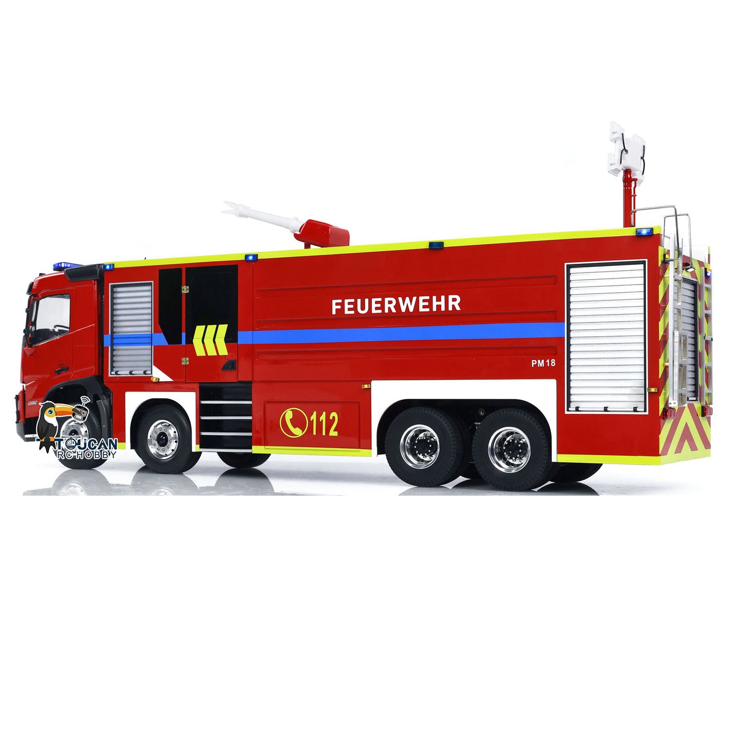 1/14 Ferngesteuertes Feuerwehrauto 8x4 RC Feuerwehrmodell