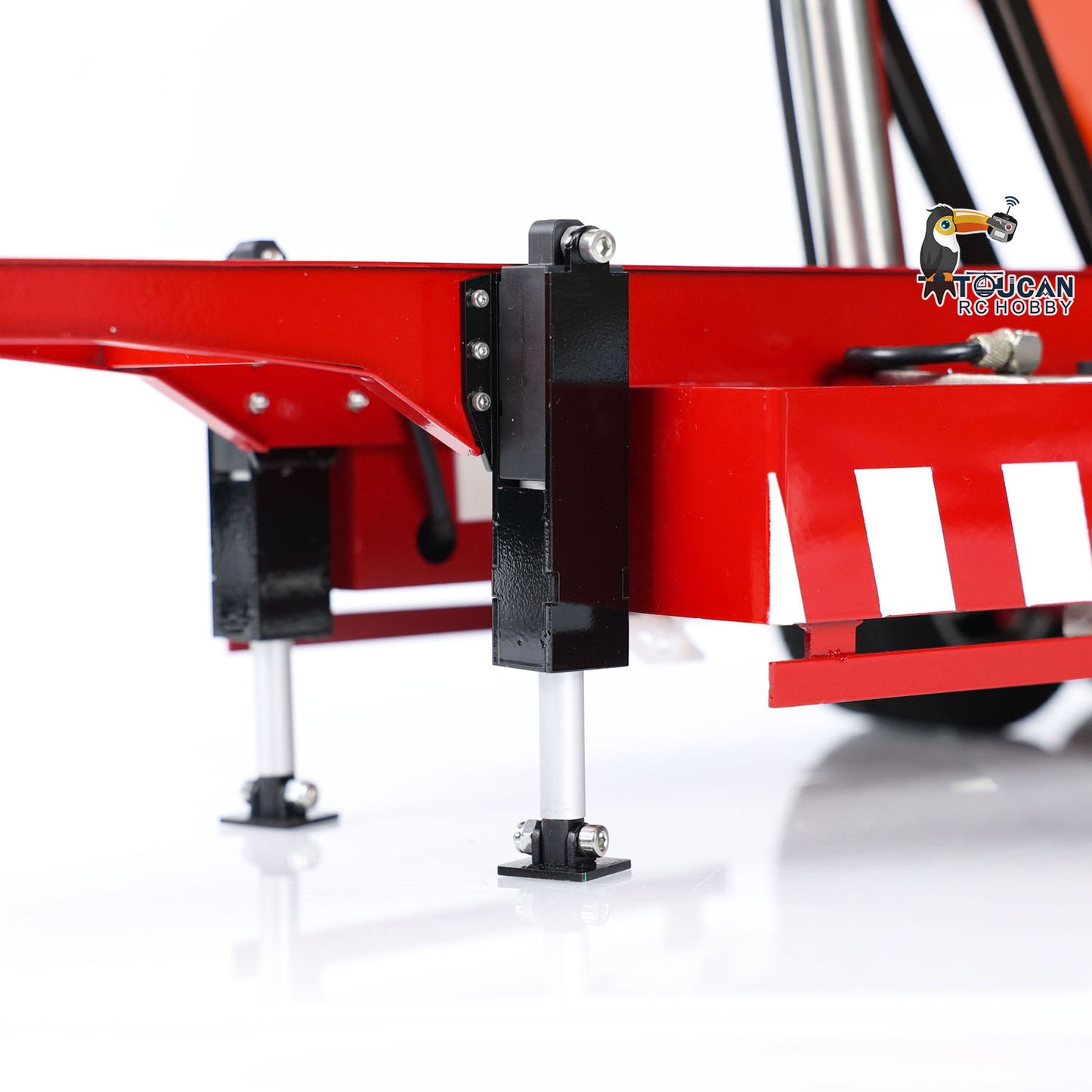 Metal 1/14 Hydraulic Dump Trailer Electric Landing Legs for TAMIYA RC Tractor Truck Car