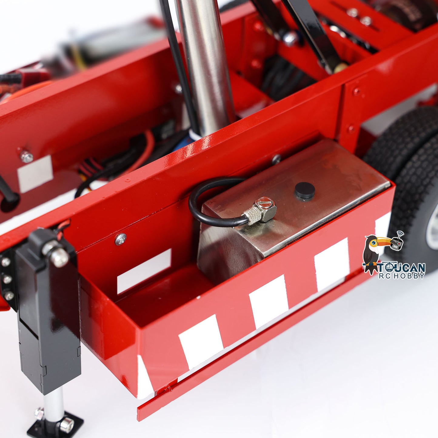 Metal 1/14 Hydraulic Dump Trailer Electric Landing Legs for TAMIYA RC Tractor Truck Car