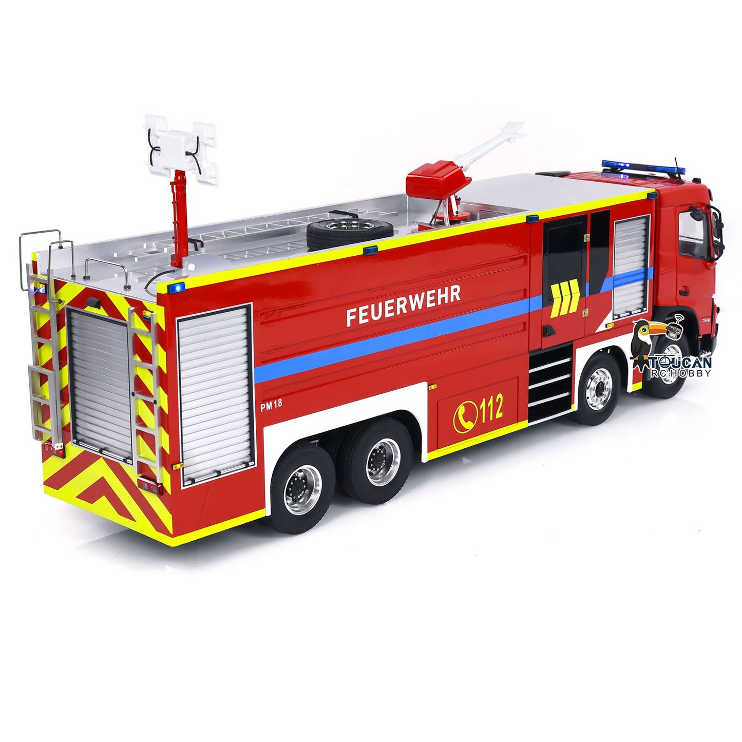 EN STOCK 1/14 Camion de pompiers télécommandé 8x4 RC Modèle de lutte contre les incendies