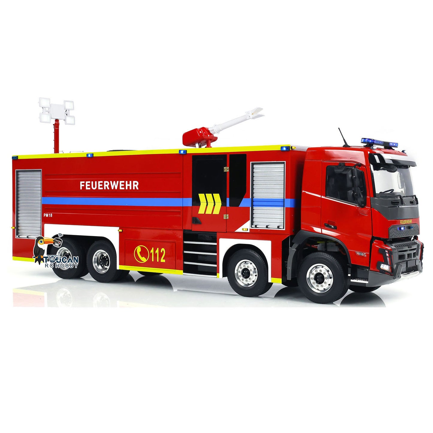 1/14 Ferngesteuertes Feuerwehrauto 8x4 RC Feuerwehrmodell