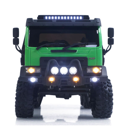 US Stock 1/18 Remote Control Flatbed Truck 6*6 Electric RC Off Road Vehicle Model Metal Chassis Gear Light System Flysky Radio No Sounds