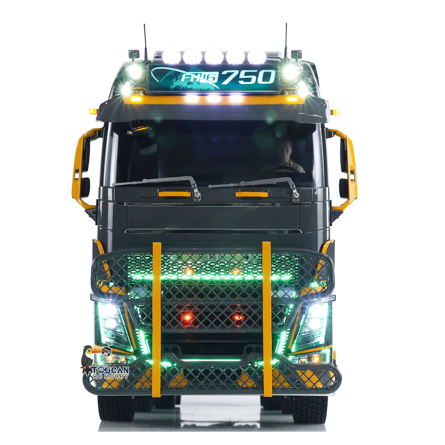 Unitru 02 FH16 1/14 Remote Control Tractor Truck 10x10 Metal Chassis RTR RC Lorry Car Model ST8 Radio Battery Smoke Light 3Speed