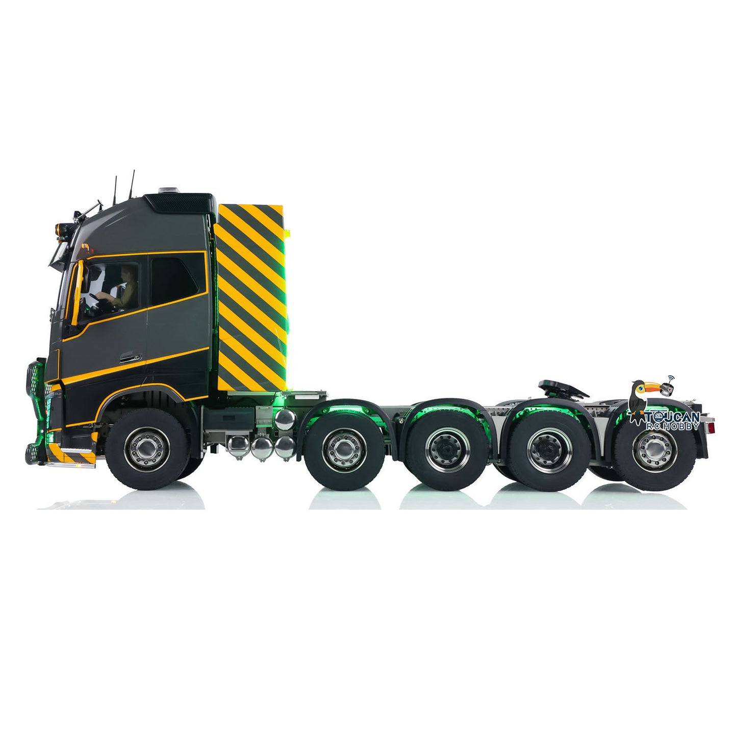 Unitru 02 FH16 1/14 Remote Control Tractor Truck 10x10 Metal Chassis RTR RC Lorry Car Model ST8 Radio Battery Smoke Light 3Speed