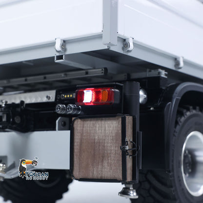 4151 AK Metal 1/14 RC Tractor Truck with Hydraulic Crane Fly Jib Arm Bucket 6*6 Remote Control Farm Car 3Speed Model Lorry Sound