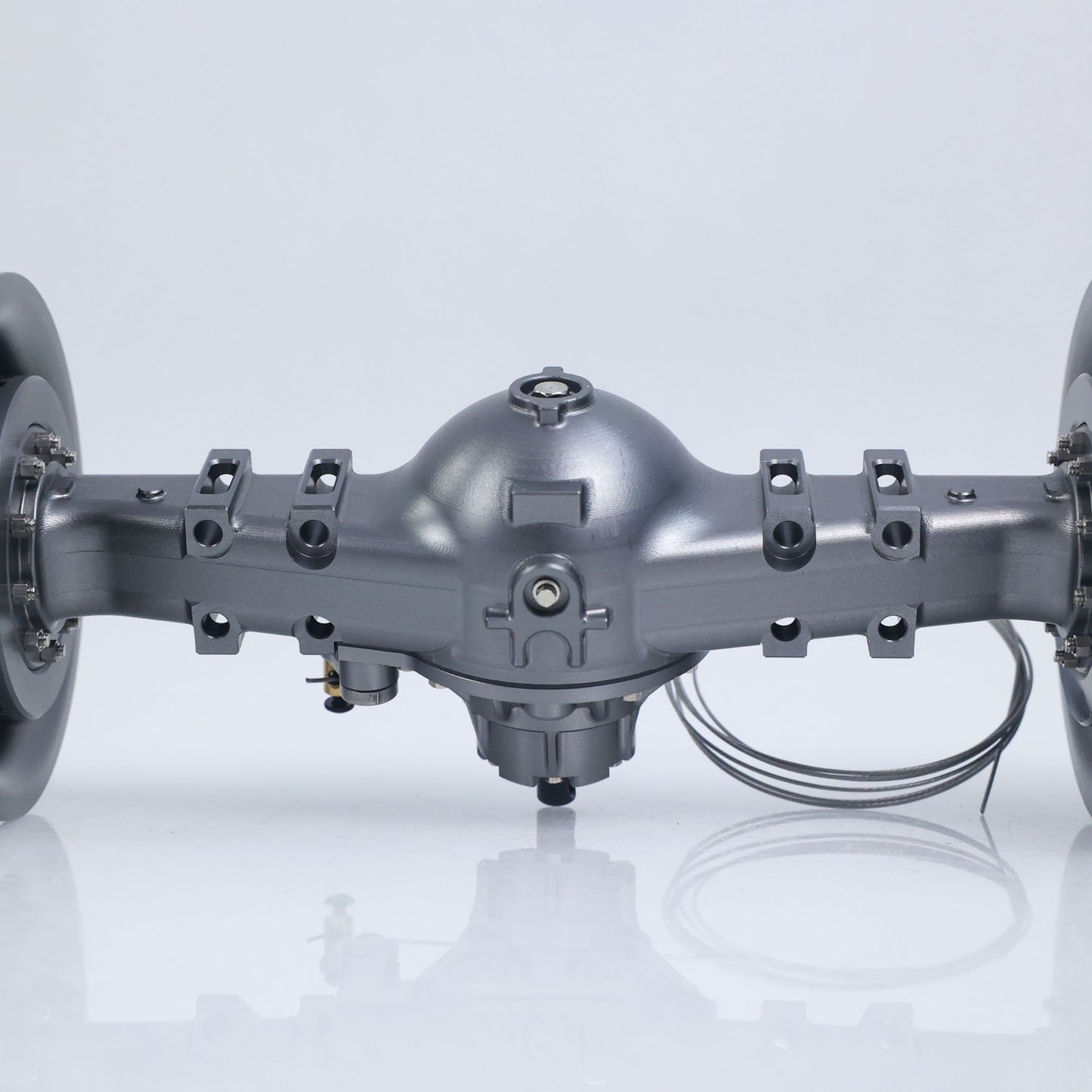 Metal Wheel Side Reduction Front Axle for 1/14 RC Hydraulic Loader ZW370 JDM-198 Radio Control Articulated Truck Model E450C Construction Vehicle