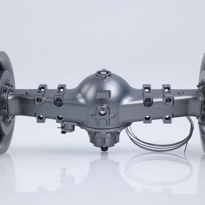 Metal Wheel Side Reduction Front Axle for 1/14 RC Hydraulic Loader ZW370 JDM-198 Radio Control Articulated Truck Model E450C Construction Vehicle