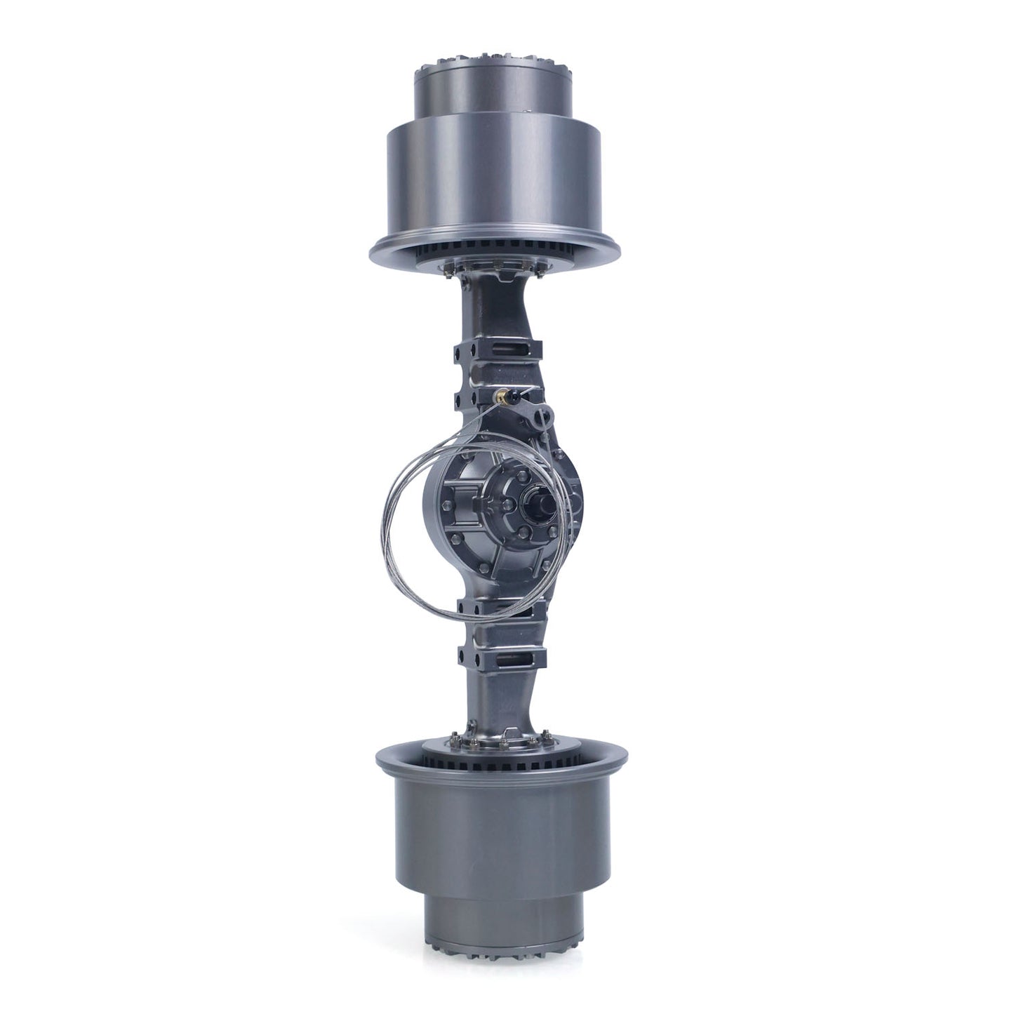 1/14 Metal Wheel Side Reduction Rear Axle for JD Model RC Hydraulic Loader JDM-198 ZW370 JDM-88 Remote Control Articulated Truck Vehicle