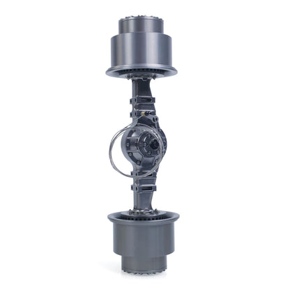 1/14 Metal Wheel Side Reduction Rear Axle for JD Model RC Hydraulic Loader JDM-198 ZW370 JDM-88 Remote Control Articulated Truck Vehicle