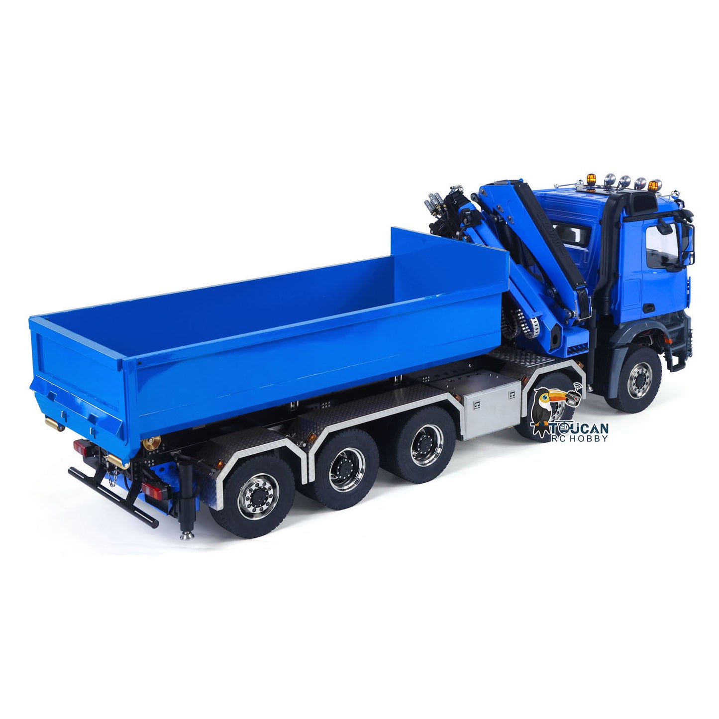 1/14 10x10 RC Hydraulic Full Dump Crane Truck U-shaped Bucket