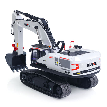 US STOCK 1/14 HUINA RC Metal Excavator Model Toys 1594 Radio Control Digger Light Sound Battery