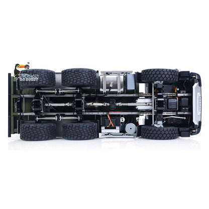 MD 1/14 6*6 Metal Radio Control Hydraulic Dump Truck 2-Speed Gearbox RC Tipper Model Differential Locks Radio Light Sound System