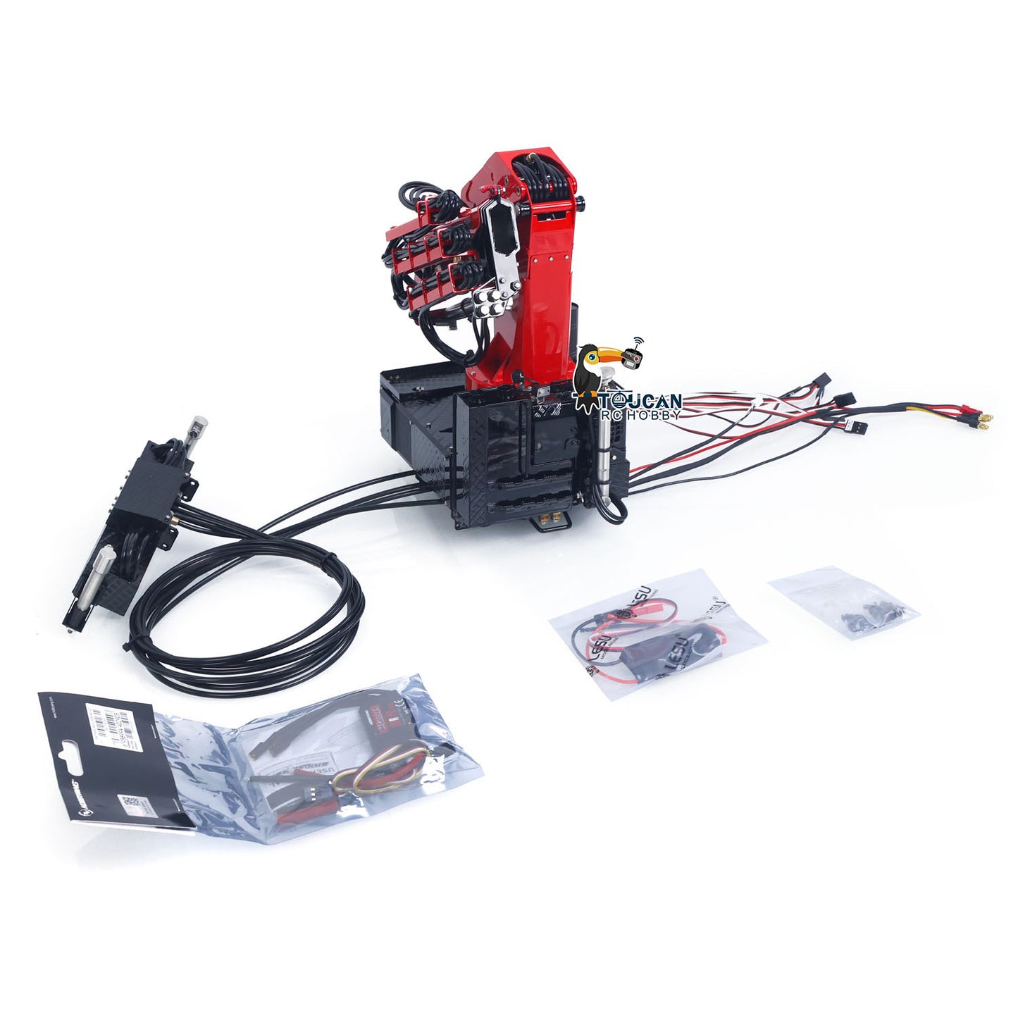 IN STOCK LESU 1/14 RC Hydraulic Truck Crane Oil Pump Dumper