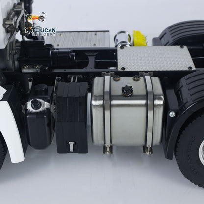 US STOCK RTR 1/14 RC Tractor Truck Radio Battery Metal NO Lock Differential Axles 2Speed Gearbox 6*6 Lorry Car Model for TAMIYA Trailer