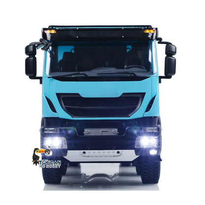 1/14 Metal 8x4 PNP Hydraulic RC Truck Dumper With 2-speed Transmission Gearbox Sound Light System