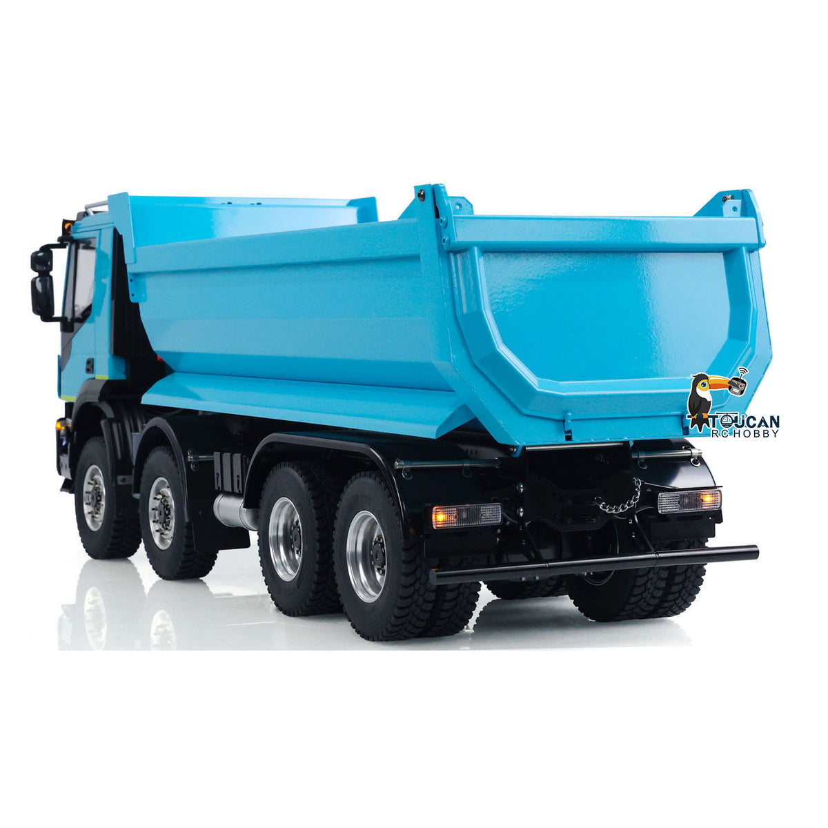 1/14 Metal 8x4 PNP Hydraulic RC Truck Dumper With 2-speed Transmission Gearbox Sound Light System
