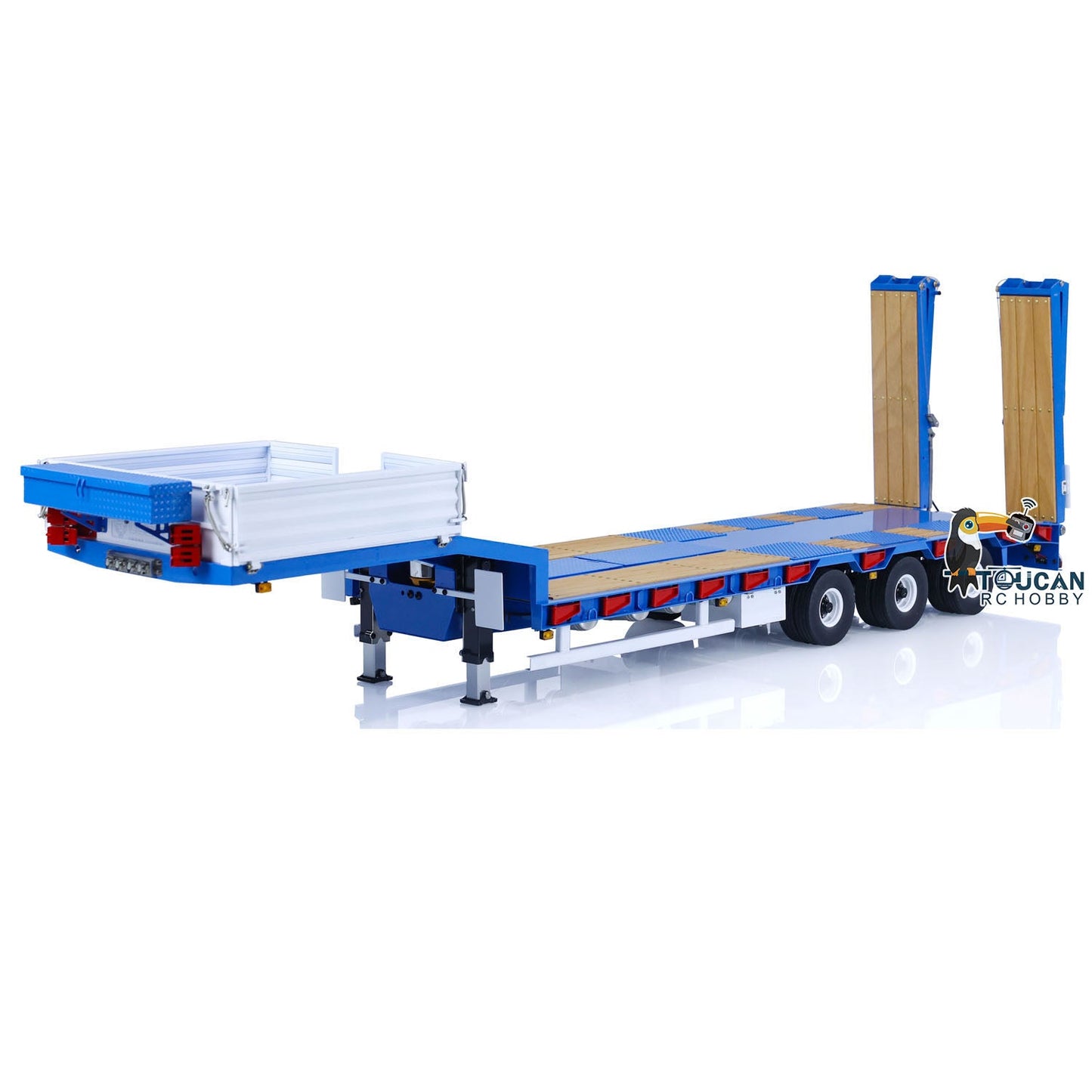 IN STOCK 1/14 LESU Metal Trailer Hydraulic Lifting Tailboard Painted