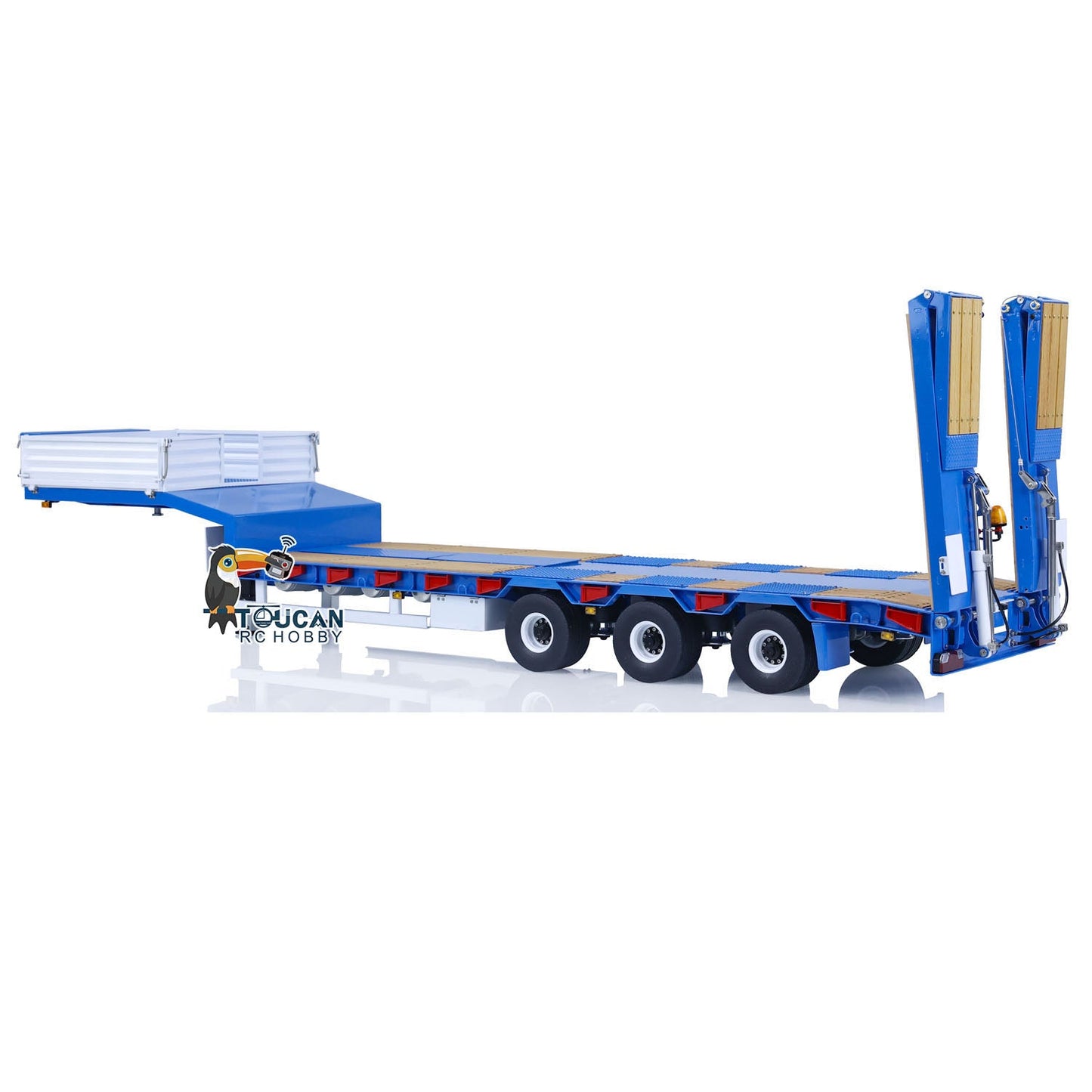 IN STOCK 1/14 LESU Metal Trailer Hydraulic Lifting Tailboard Painted