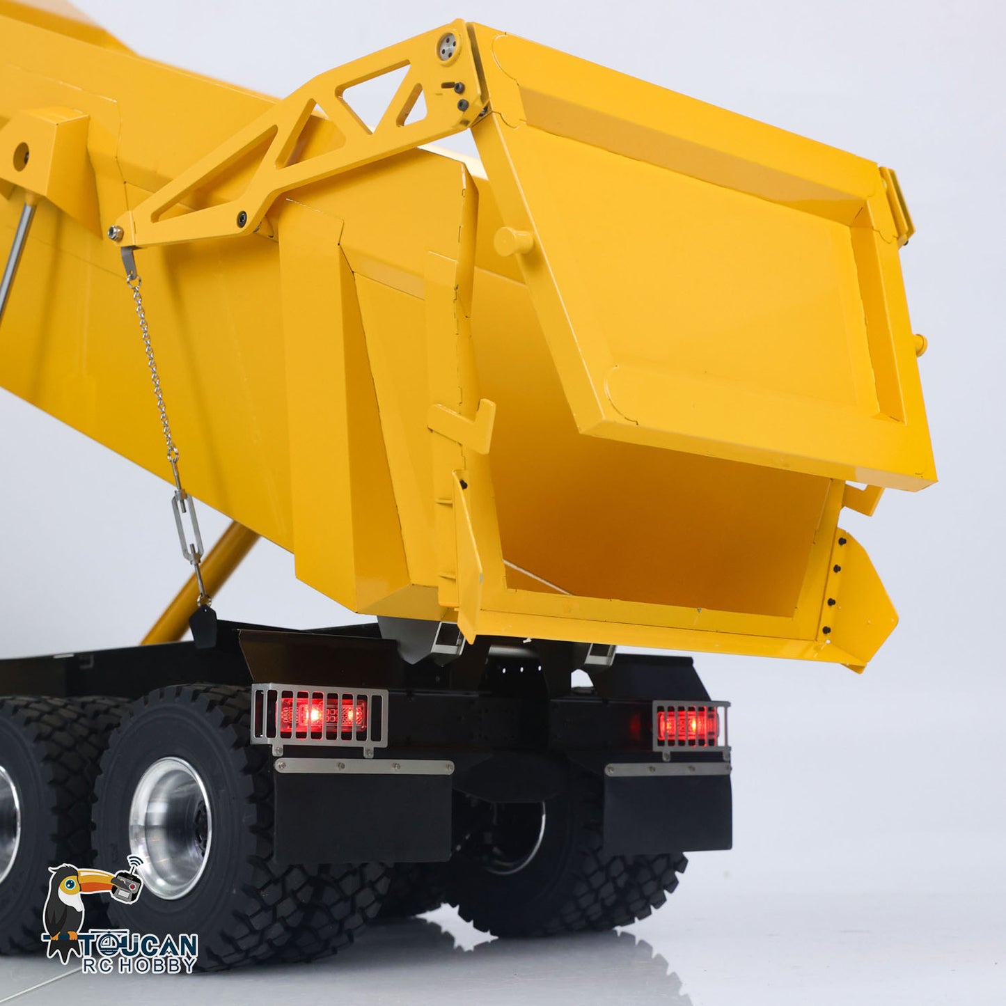 JDM 219 1/14 Metal RC Hydraulic Dumper Truck 10X10 10X6 Tipper 3Speed Axles Transfer Case Differential Locks