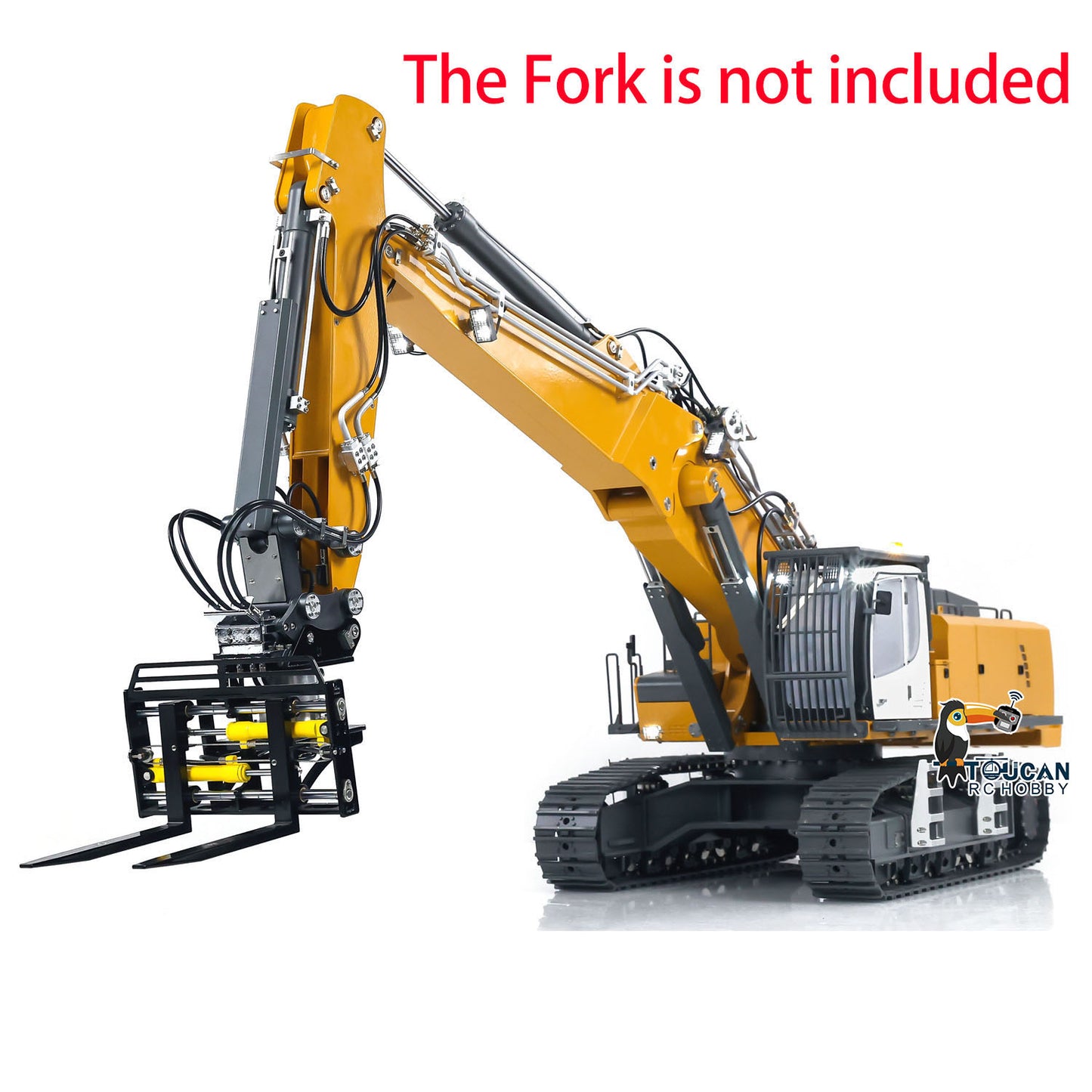 CUT 1/14 K970-301S 3 Arme, lackiert, montiert, hydraulisch, RTR, RC-Bagger mit PL18EV Lite-Sender