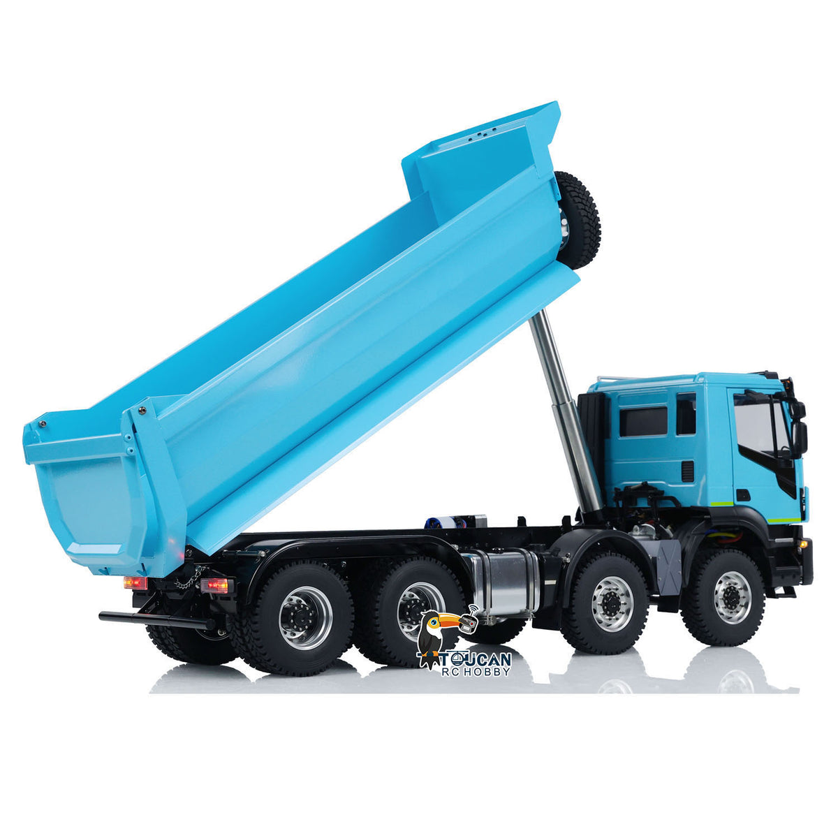 1/14 Metal 8x4 PNP Hydraulic RC Truck Dumper With 2-speed Transmission Gearbox Sound Light System