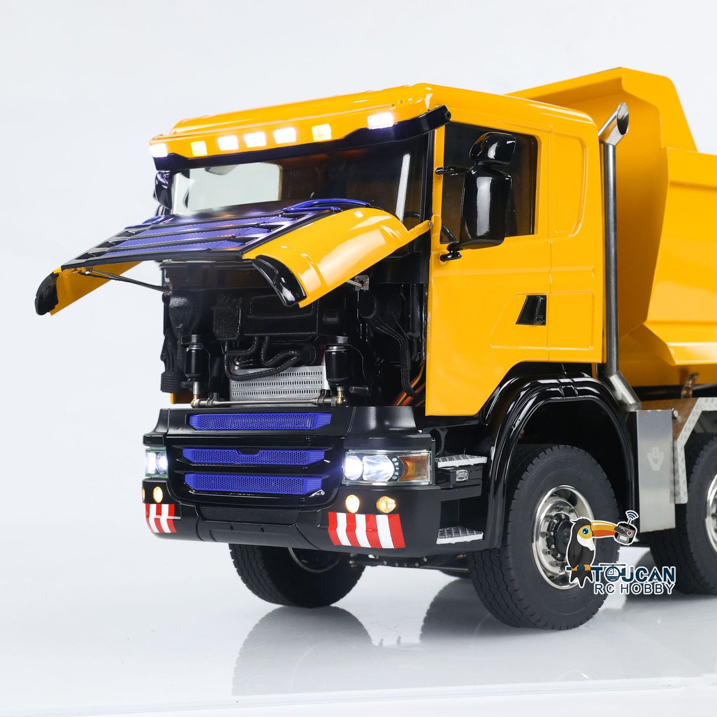 Metal 1/14 Remote Control Hydraulic Dump Truck 8x8 Full Tipper Car Differential