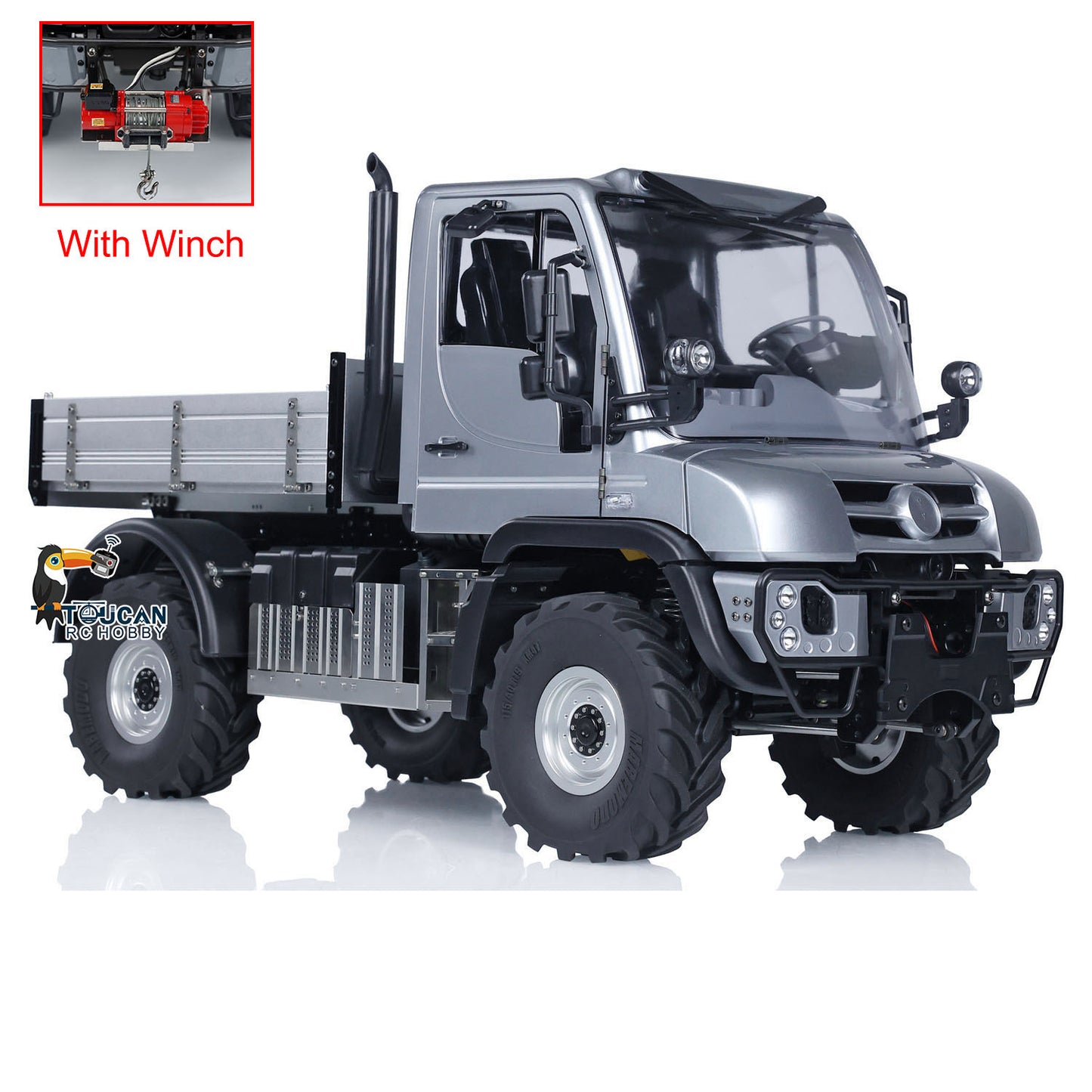 UNI U423 1/10 RC Rock Crawler Car 4X4 4WD Remote Control Off-road Vehicles Metal Axles Bucket Winch Lights Sound DDF350 Radio